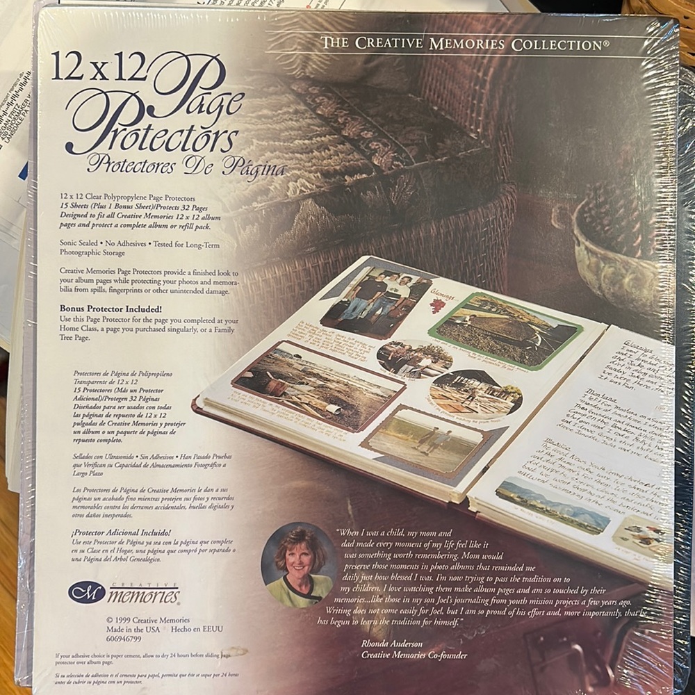 Creative memories 12x12 page protectors